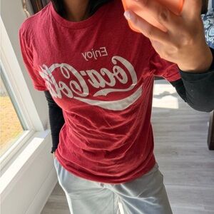 Coca Cola Red Short Sleeve Tee with White Logo
